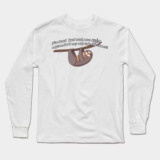 Sloth Design Shirt Long Sleeve T-Shirt